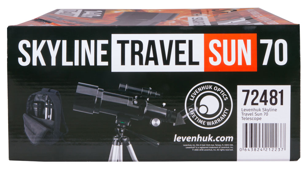 Телескоп Levenhuk Skyline Travel Sun 70