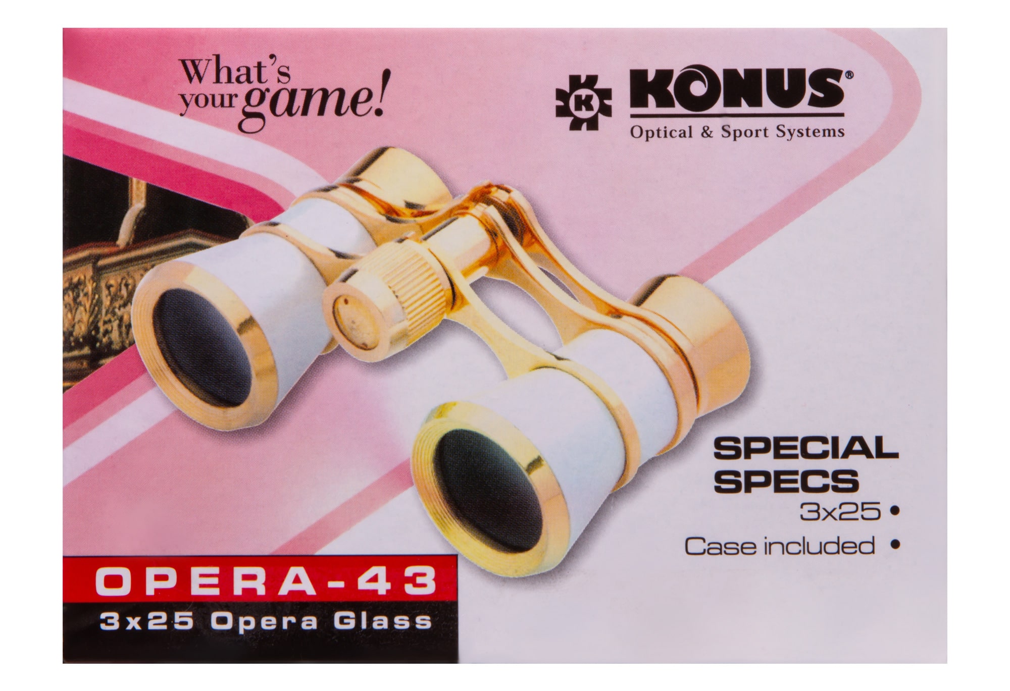 Театральный бинокль Konus 3x25 Pearl