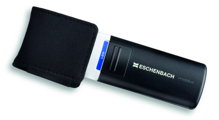 Лупа на ручке асферическая Eschenbach Mobilux LED 12,5x, 35 мм, с подсветкой