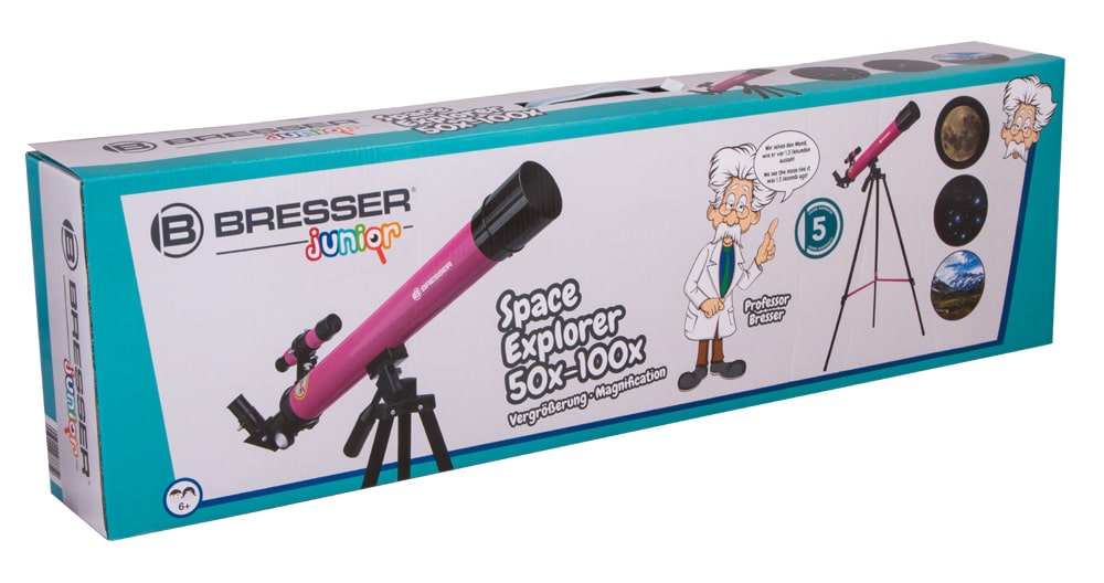 Телескоп Bresser Junior Space Explorer 45/600 AZ, розовый