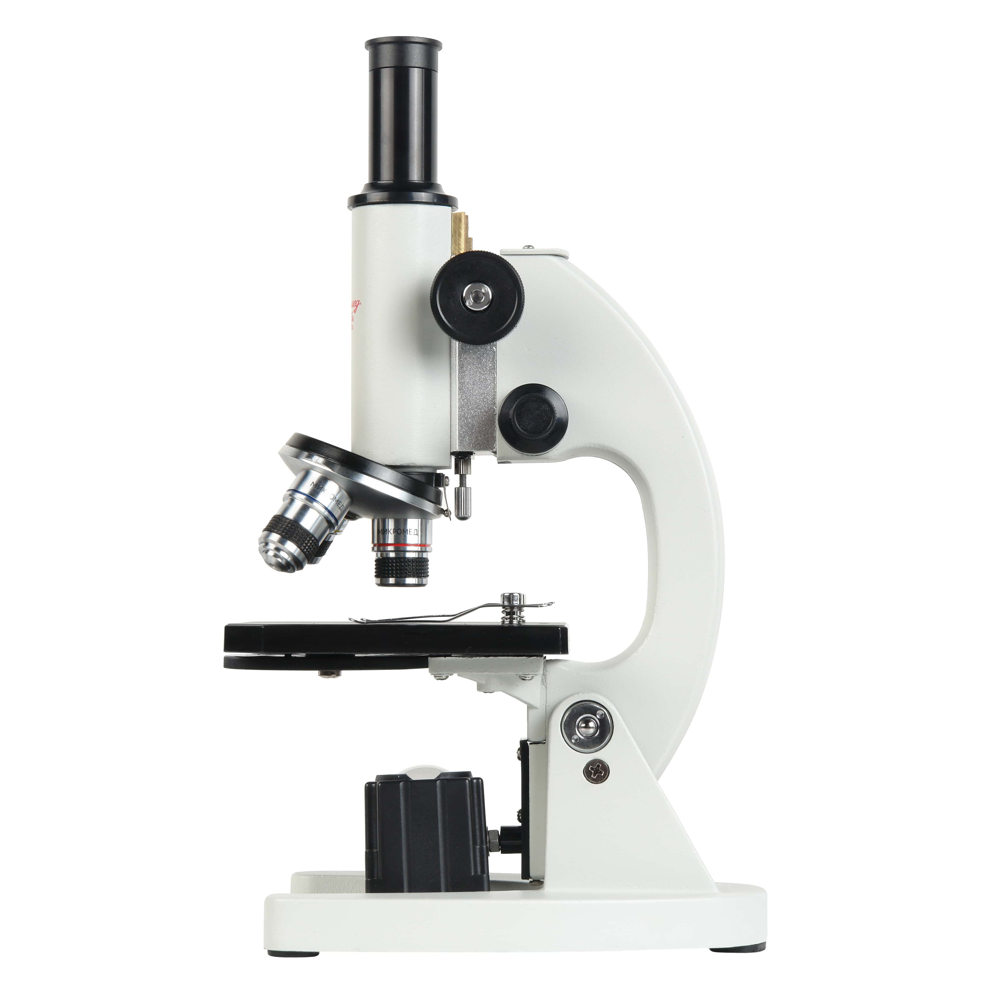 Микроскоп школьный Микромед Эврика 40x-640x (зеркало, LED)