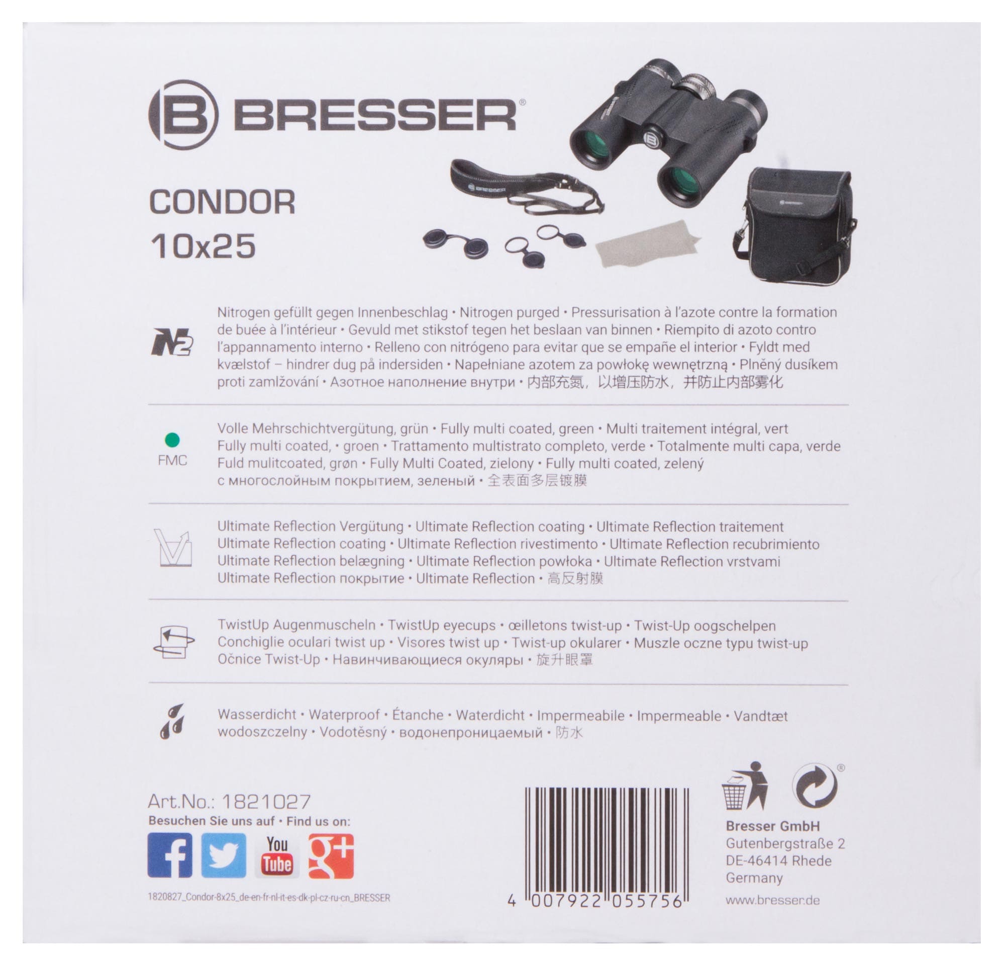 Бинокль Bresser Condor UR 10x25